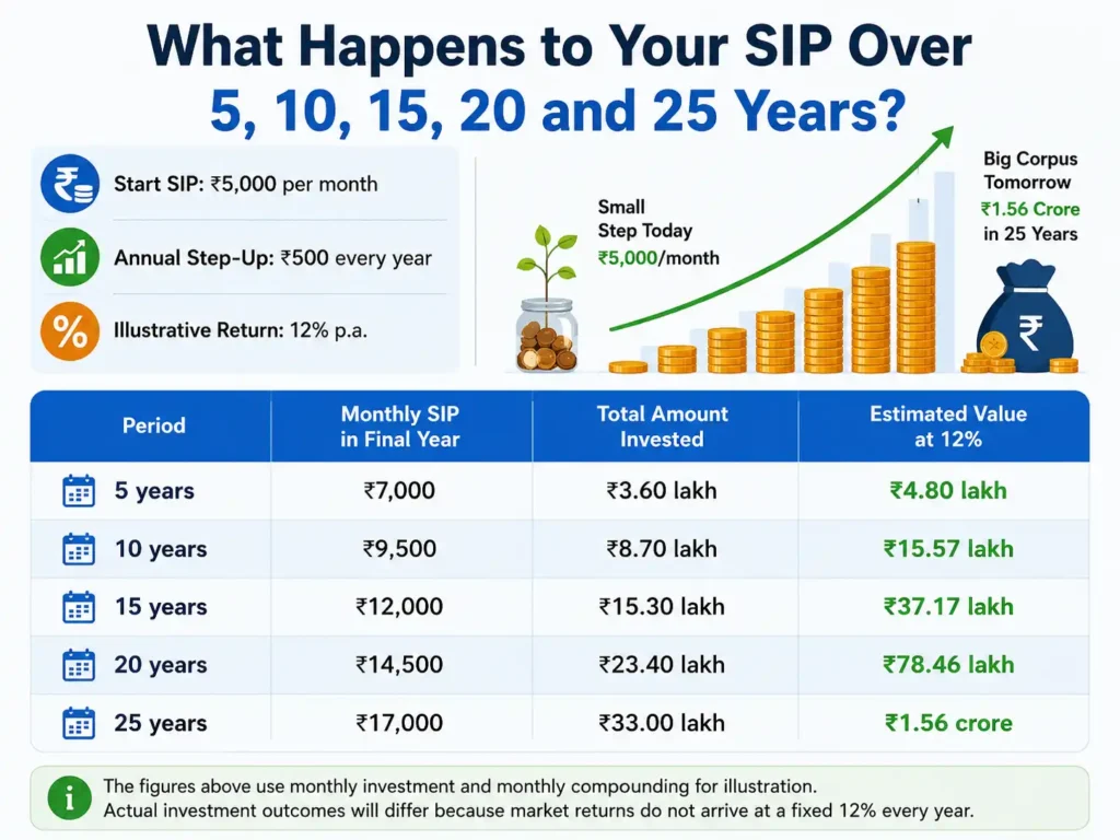What Happens to Your SIP Over 5, 10, 15, 20 and 25 Years?