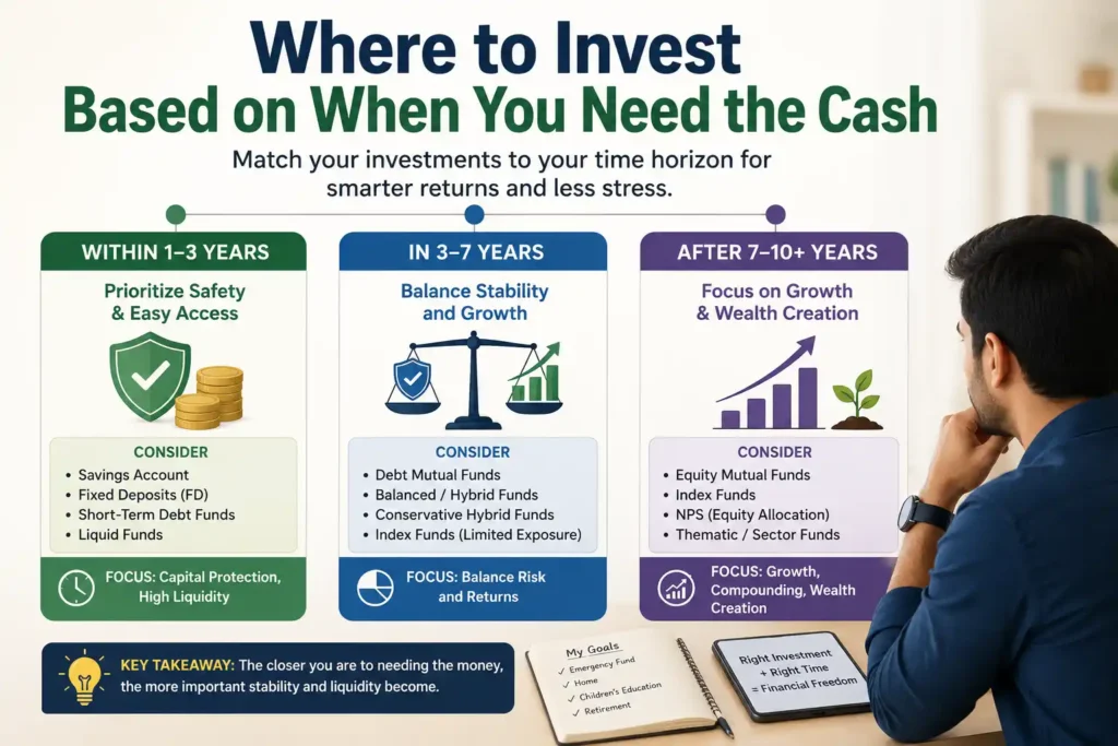 Where to Invest Based on When You Need the Cash