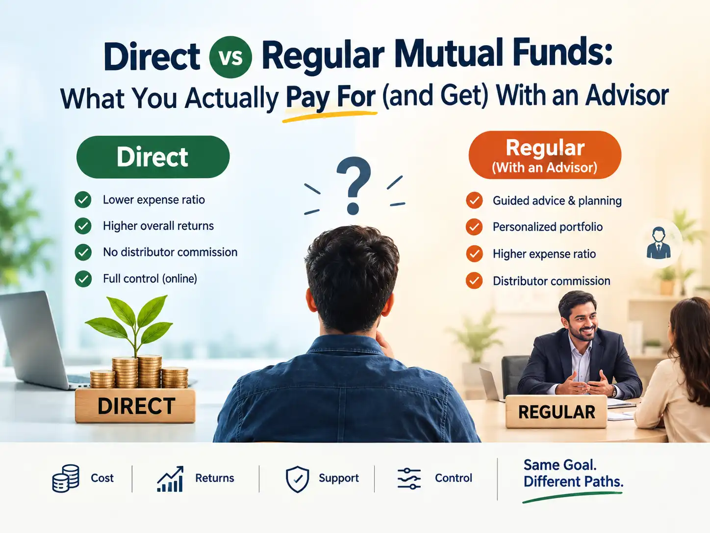 Direct vs Regular Mutual Funds: What You Actually Pay For (and Get) With an Advisor